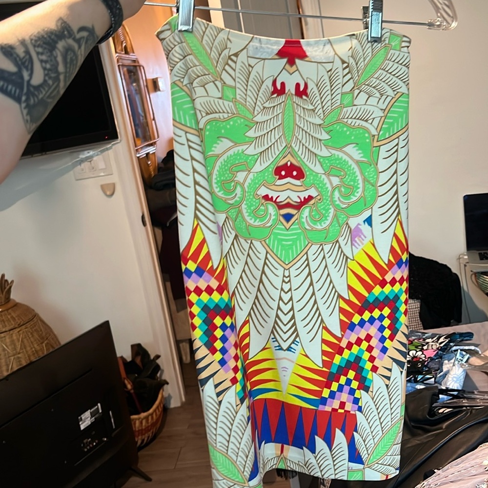 Mara Hoffman Pencil Skirt Women’s Small Multicolor Stretchy Tribal Jungle Print